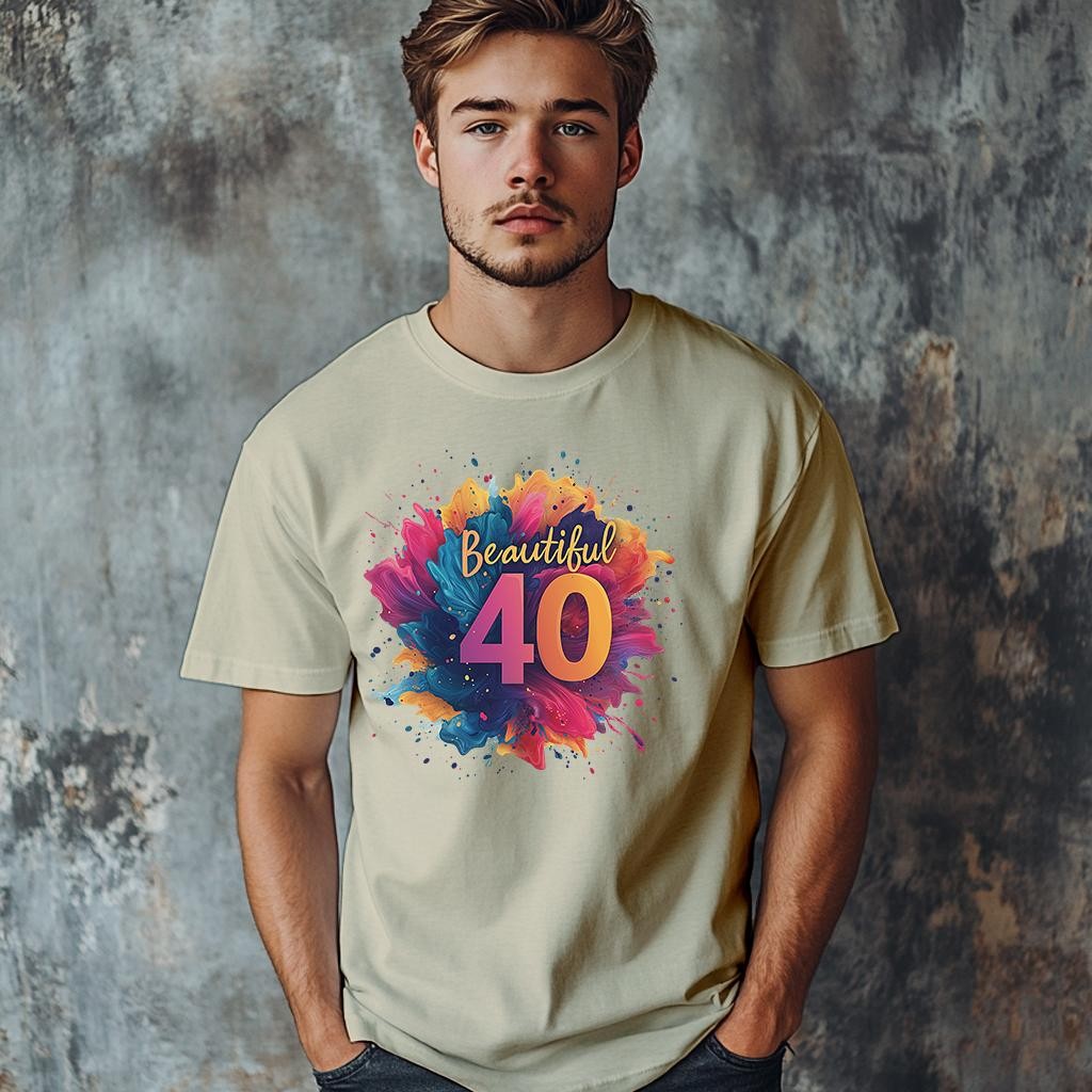 Camiseta Majica sa štampanim printom Cam 901, Muška, Krem