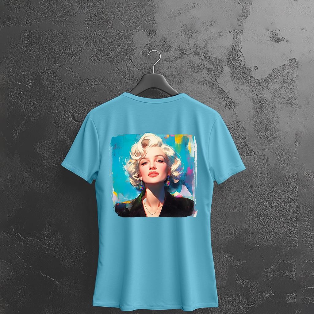 Camiseta Majica sa štampanim printom Cam 894, Ženska, Akvamarin