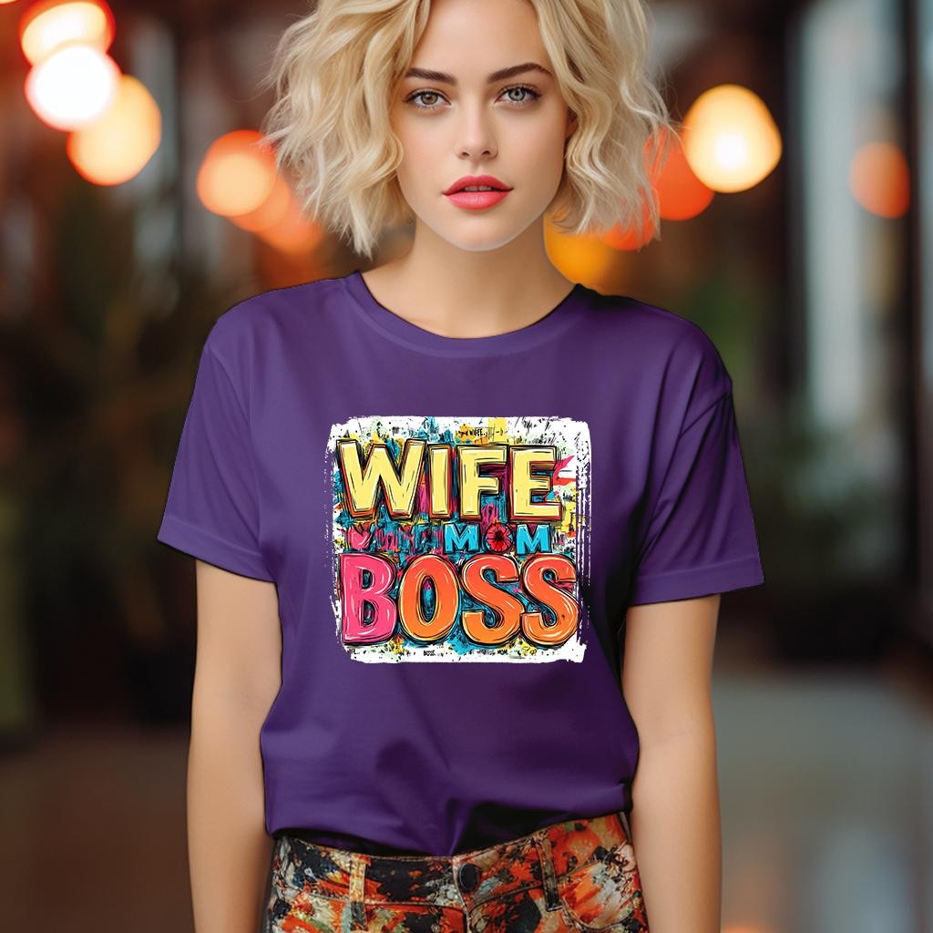 Camiseta Majica sa štampanim printom Cam 892, Ženska, Patlidžan