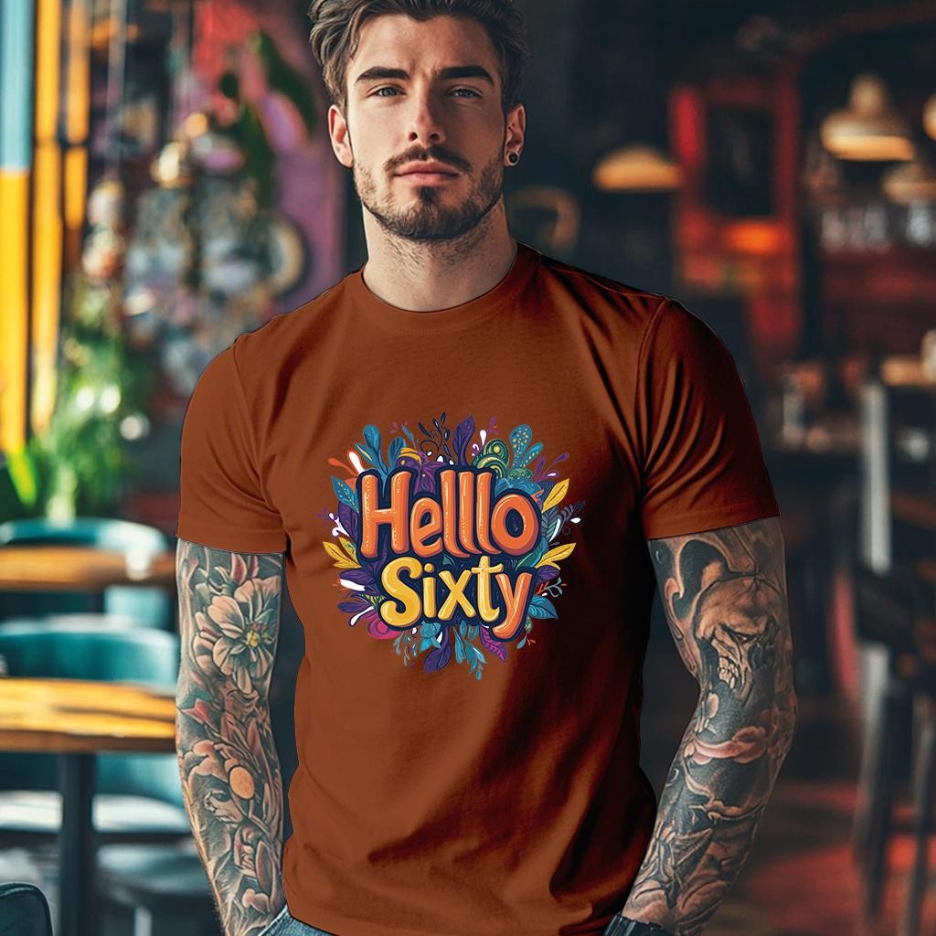 Camiseta Majica sa štampanim printom Cam 909, Muška, Terakota