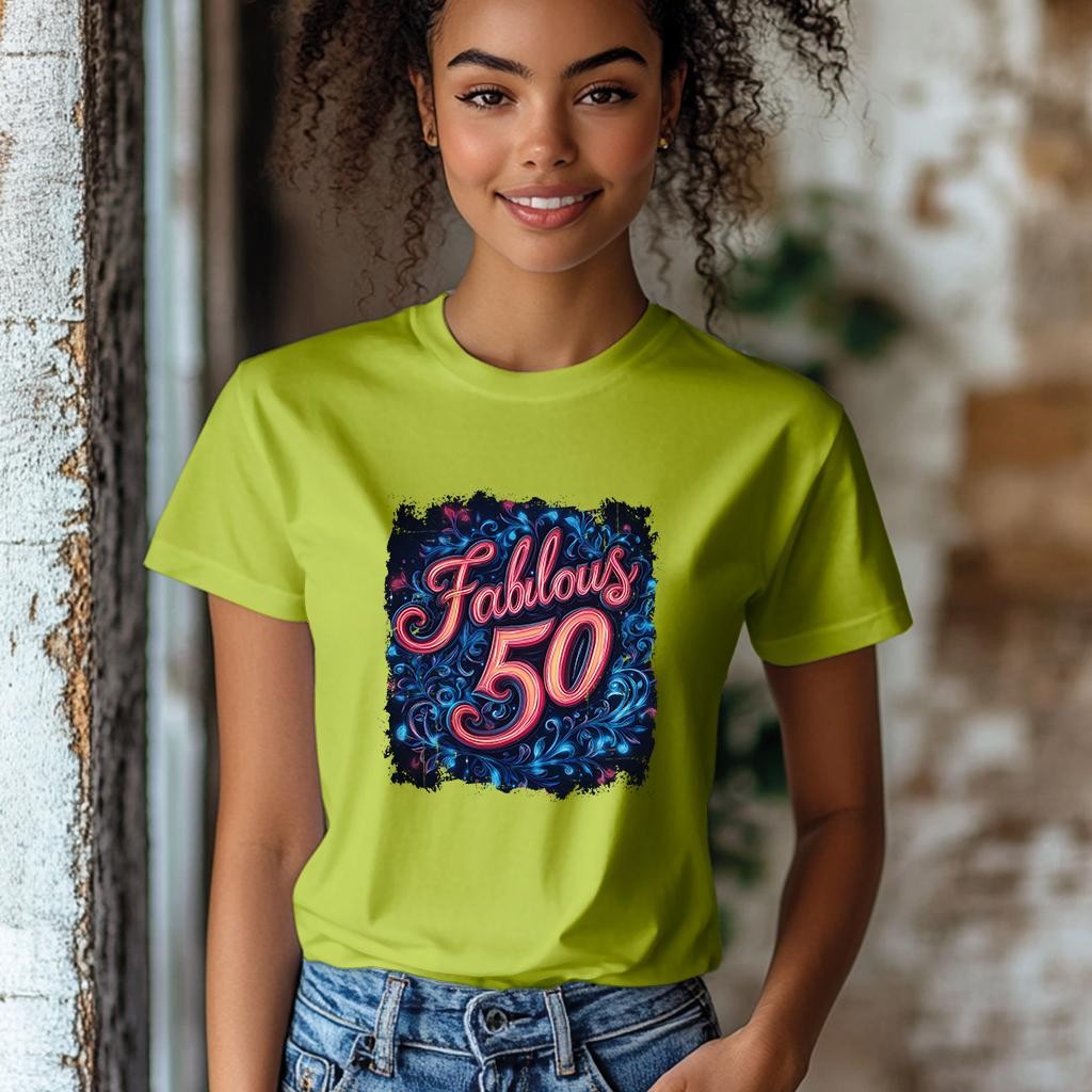 Camiseta Majica sa štampanim printom Cam 908, Ženska, Limeta