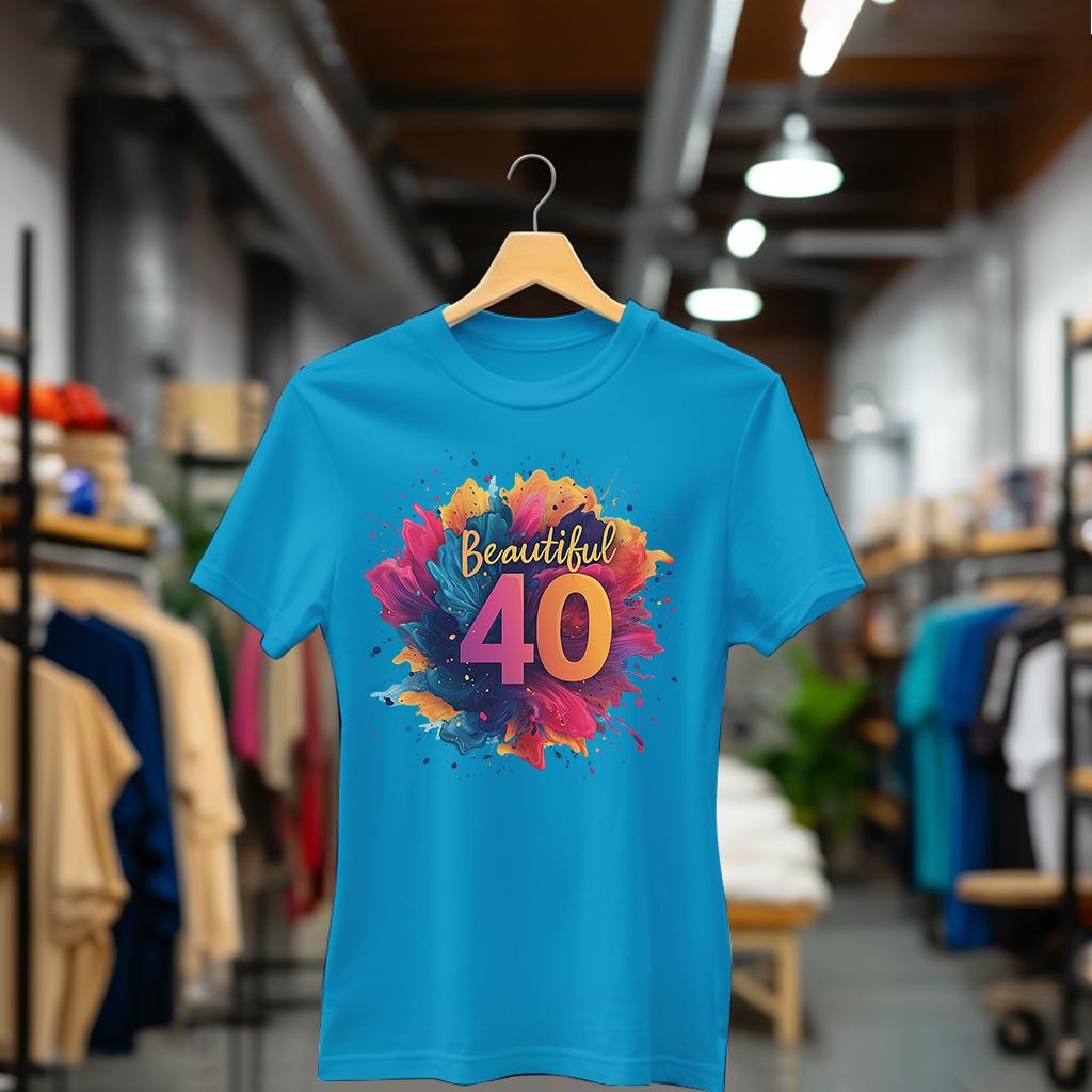 Camiseta Majica sa štampanim printom Cam 901, Ženska, Akva