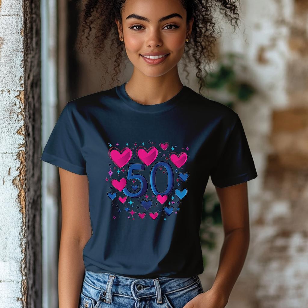 Camiseta Majica sa štampanim printom Cam 905, Ženska, Tamnoplava