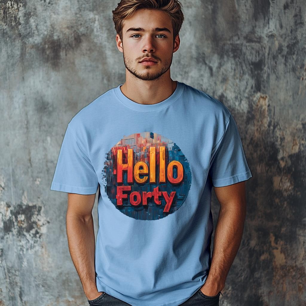 Camiseta Majica sa štampanim printom Cam 904, Muška, Cijan