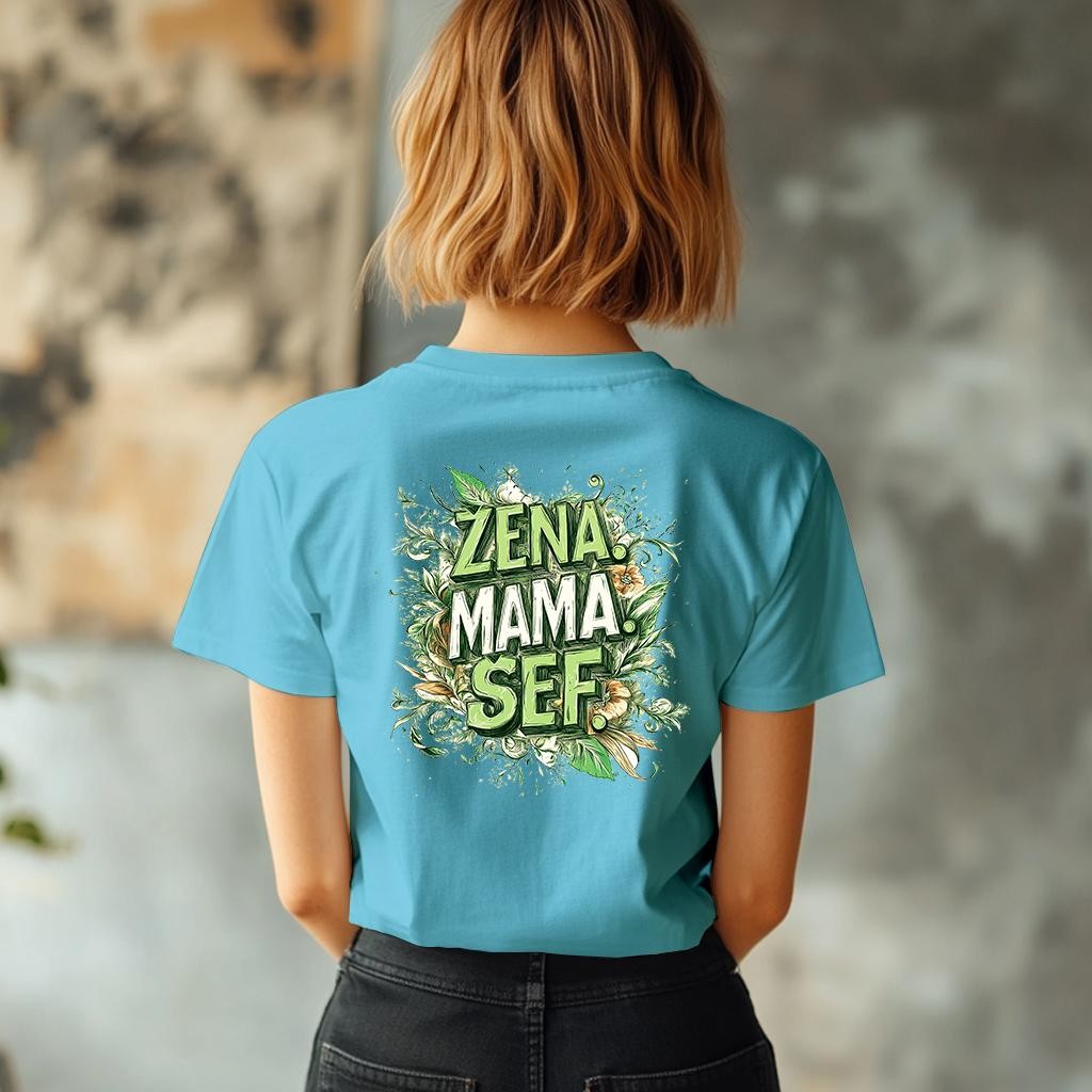 Camiseta Majica sa štampanim printom Cam 887, Ženska, Akvamarin