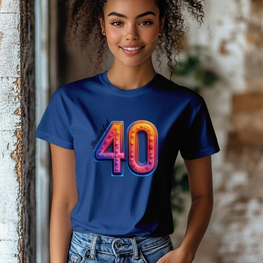 Camiseta Majica sa štampanim printom Cam 902, Ženska, Borovnica