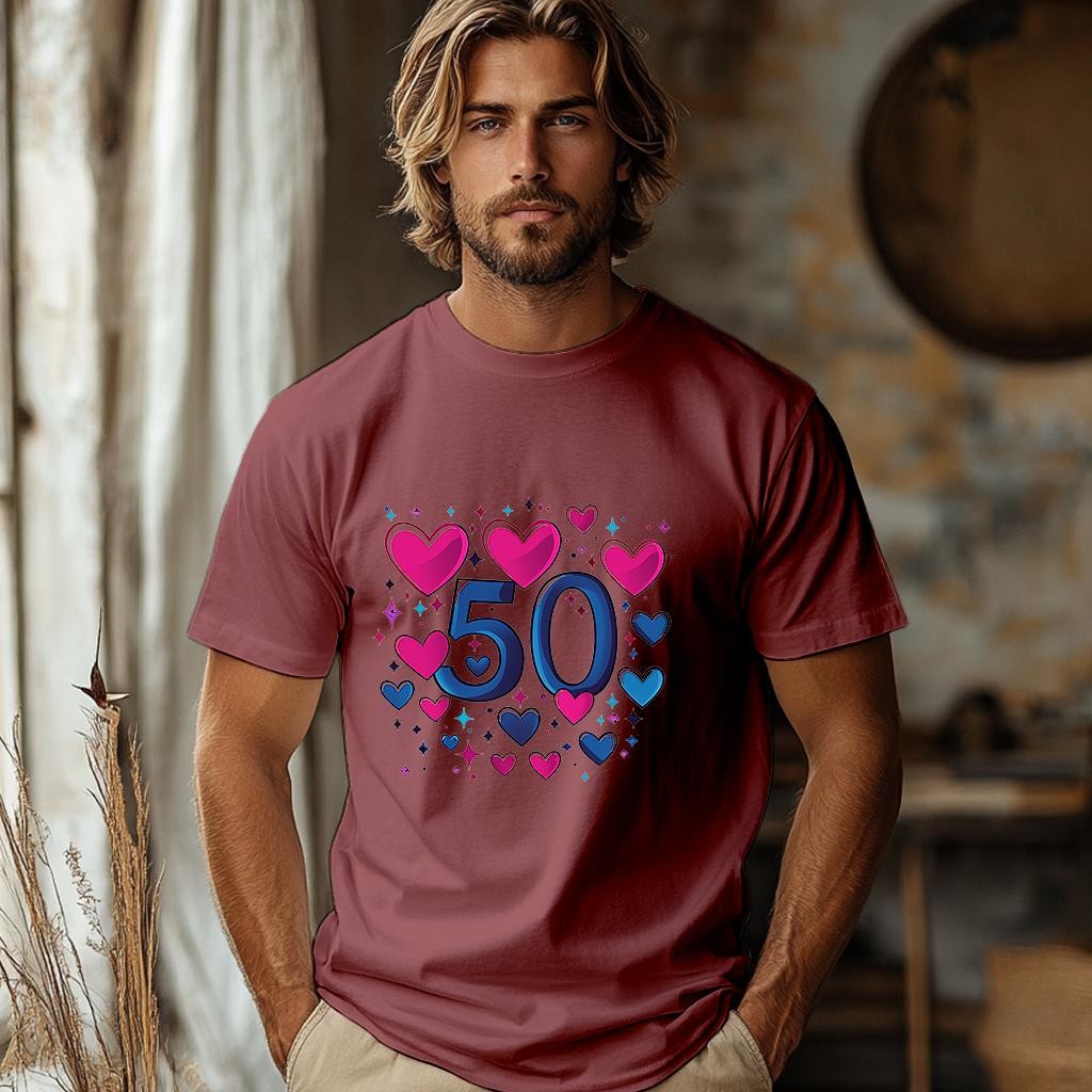 Camiseta Majica sa štampanim printom Cam 905, Muška, Prljavo roze