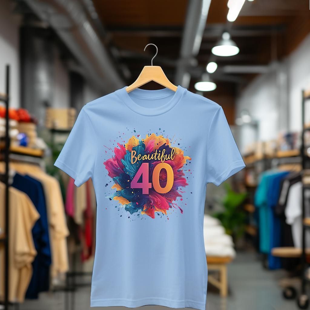 Camiseta Majica sa štampanim printom Cam 901, Ženska, Cijan