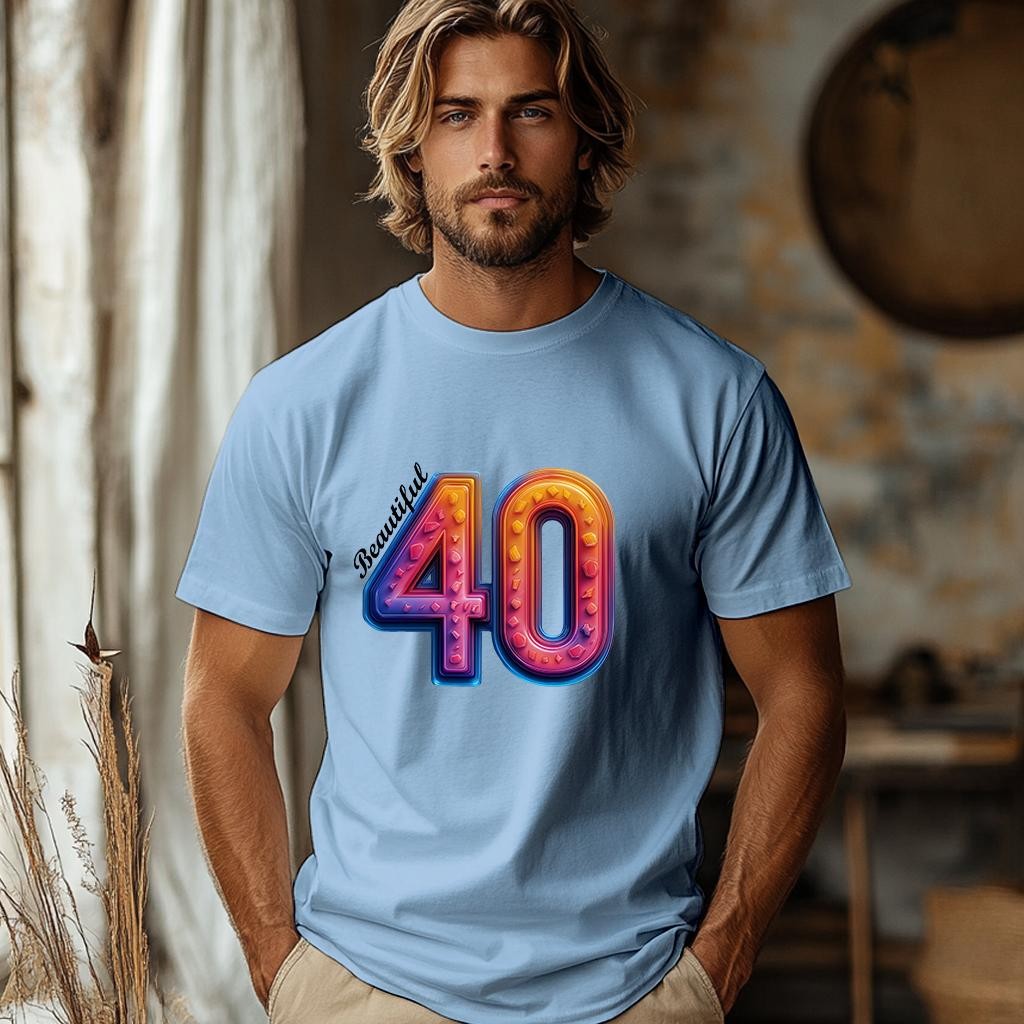 Camiseta Majica sa štampanim printom Cam 902, Muška, Cijan