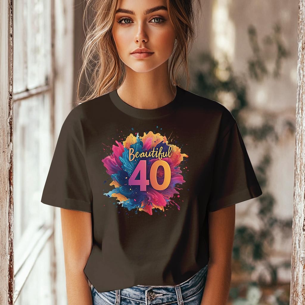 Camiseta Majica sa štampanim printom Cam 901, Ženska, Čokolada