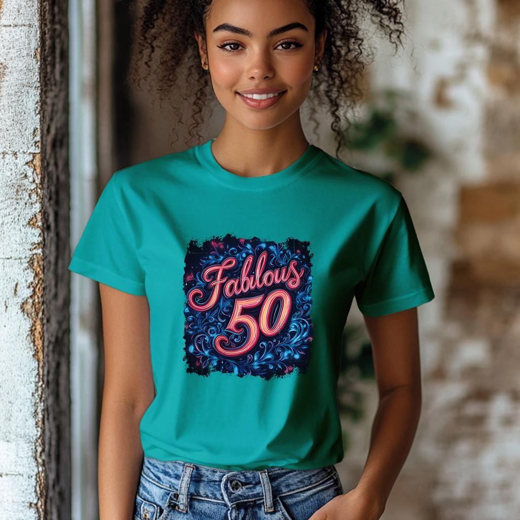 Camiseta Majica sa štampanim printom Cam 908, Ženska, Tirkizna