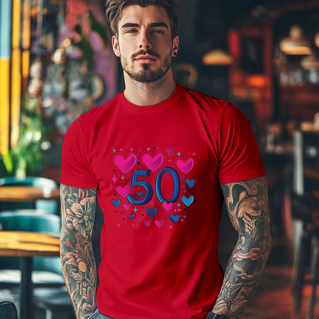 Camiseta Majica sa štampanim printom Cam 905, Muška, Crvena