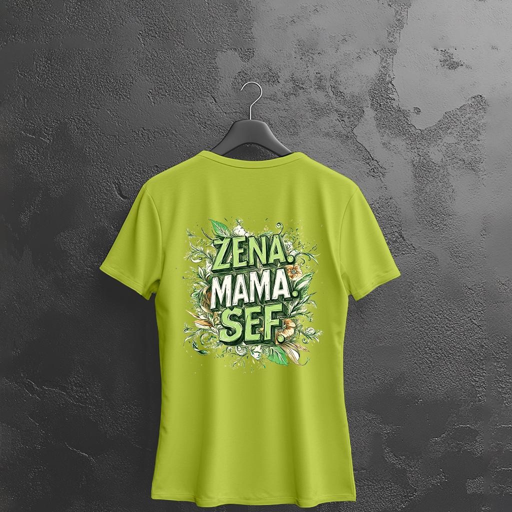 Camiseta Majica sa štampanim printom Cam 887, Ženska, Limeta