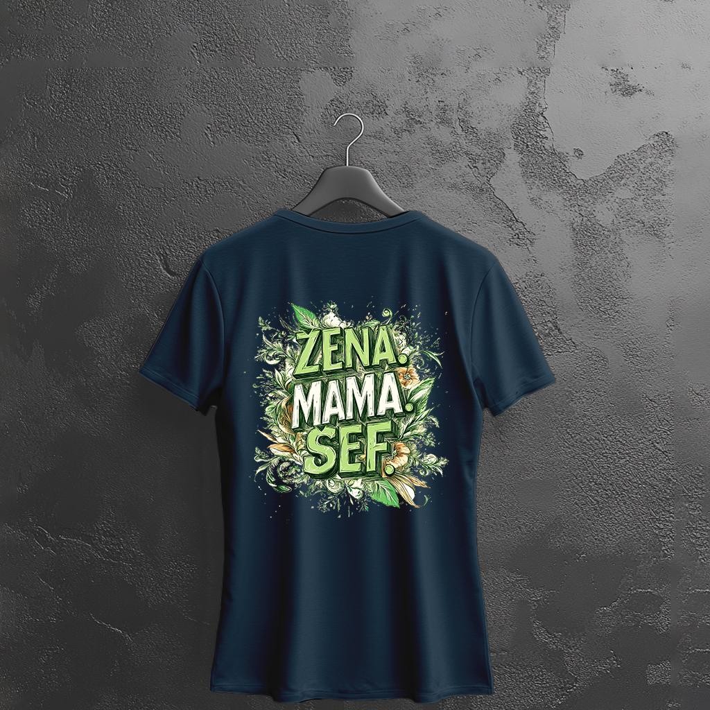 Camiseta Majica sa štampanim printom Cam 887, Ženska, Tamnoplava