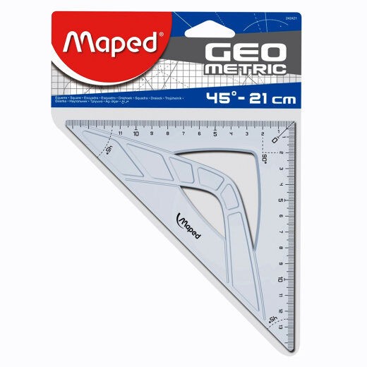 Maped Trougao Geometric, 45 stepeni, 21cm, Providni