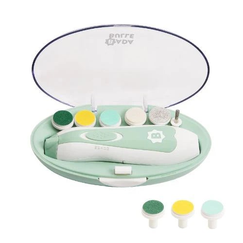 Badabulle Električni trimer sa nastavcima za nokte za bebe, Zeleni
