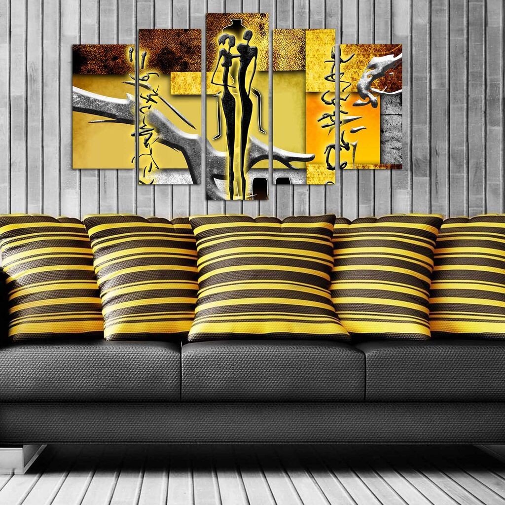 Wallity Set Slika 5ABSMDF-42, 5 Delova