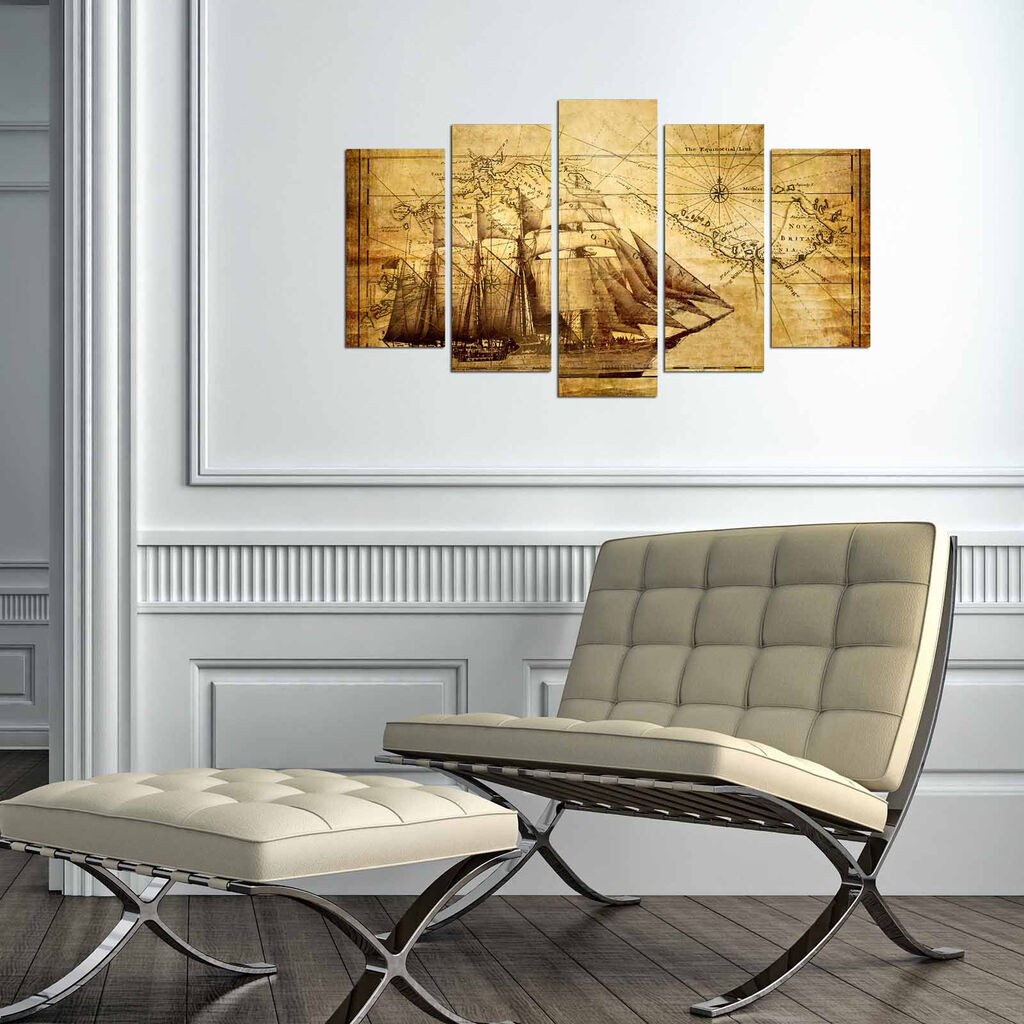 Wallity Set Slika 5MAPMDF-01, 5 Delova