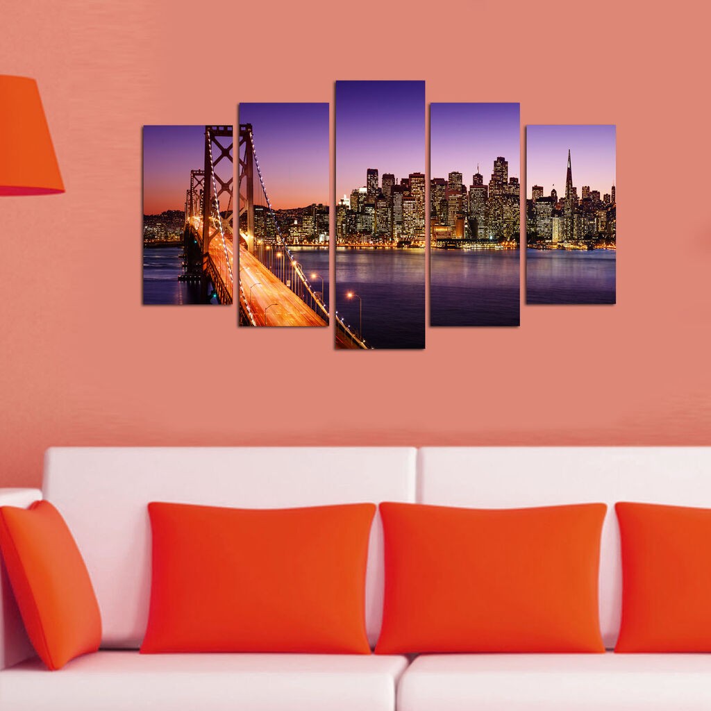 Wallity Set Slika 5M-75, 5 Delova