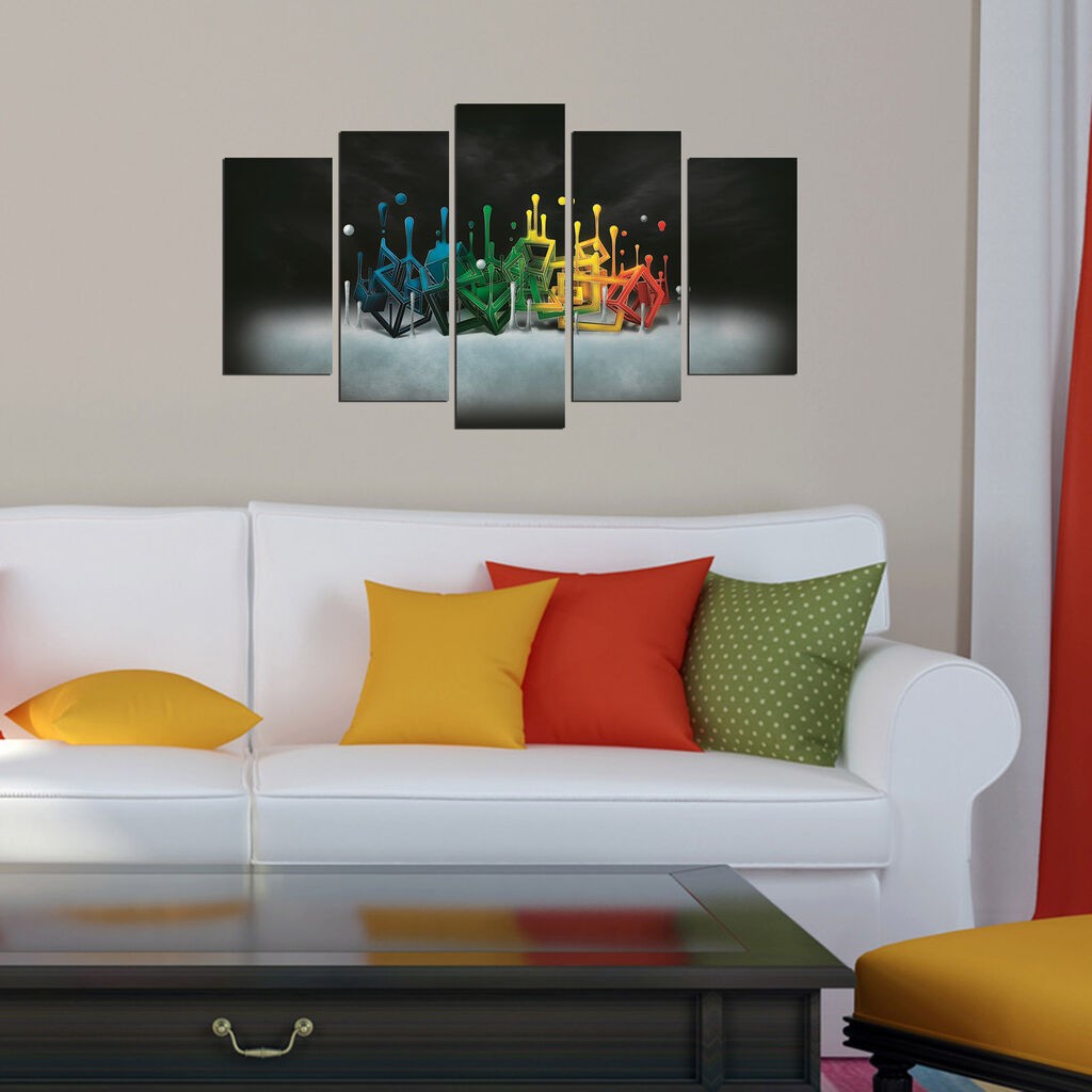 Wallity Set Slika 5MX-74, 5 Delova