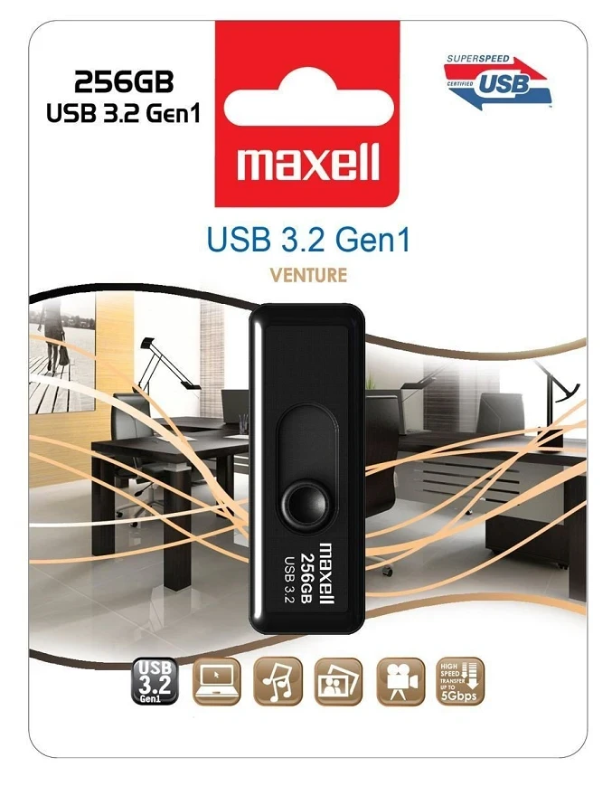 Maxell USB Venture, 256GB, 3.2 Gen 1