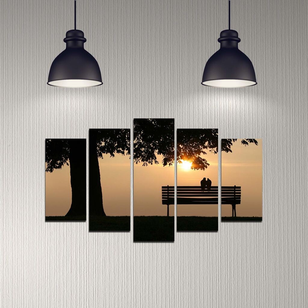 Wallity Set Slika 5DMDF-55, 5 Delova