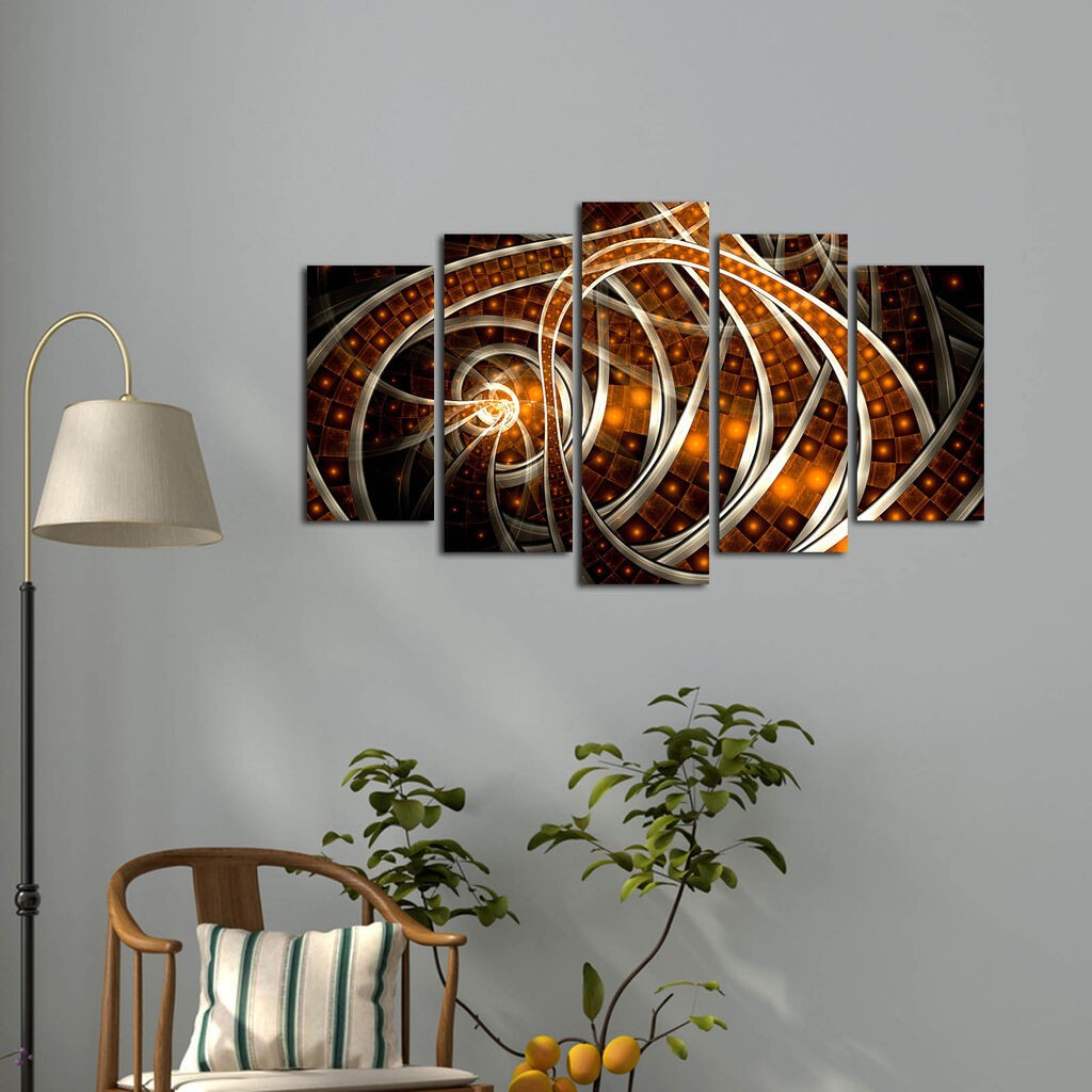 Wallity Set Slika 5ABSMDF-7, 5 Delova