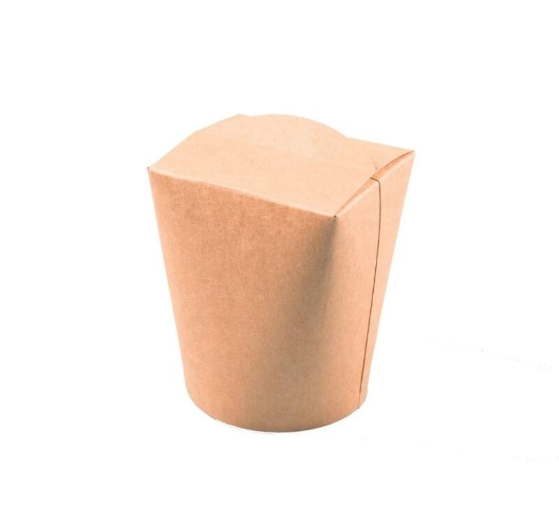 Kartonska kutija za nudle/pastu, 500 ml, 84x68x98 mm kraft, 35 kom