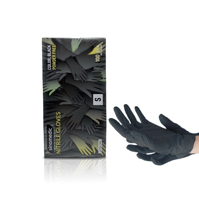Sinomedic Rukavice veličina S, 100 komada, Crne