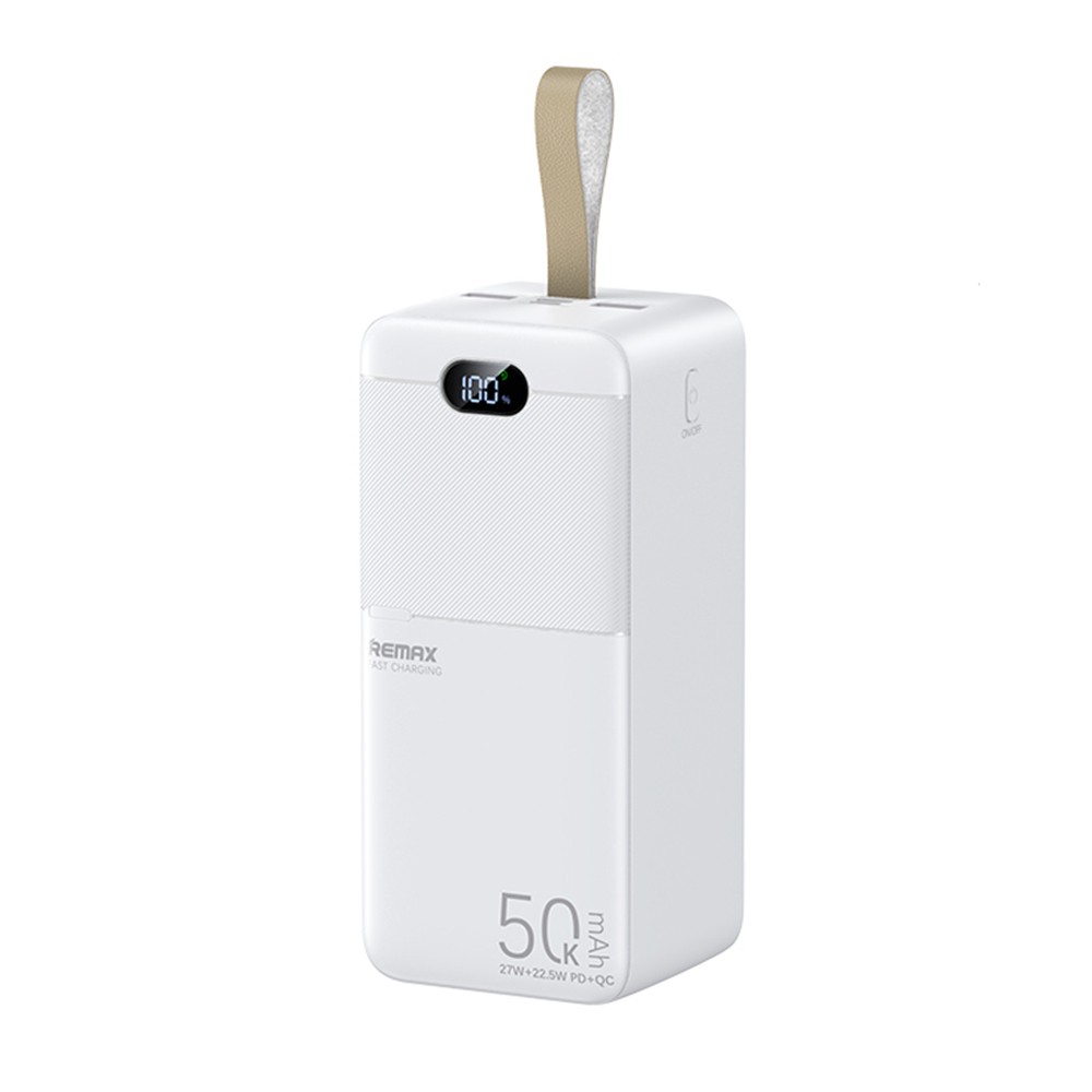 Power bank REMAX Piloteer 20W PD+22.5W 2.4A 50000mAh RPP-117 , Bela