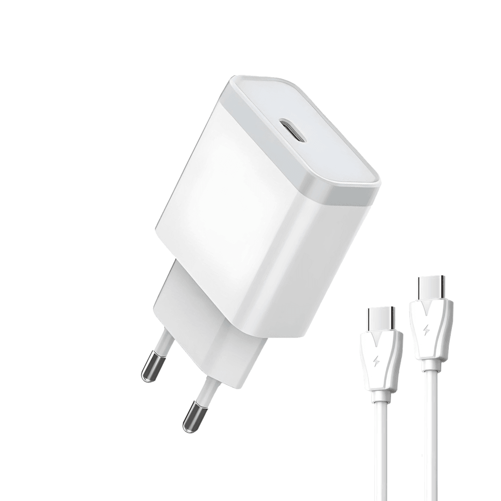 LDNIO Kućni Punjač Q122 PPS PD, 27W sa Type C na Type C kablom, Beli