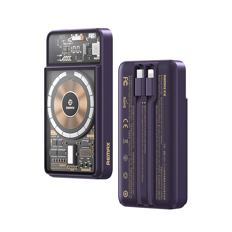 Power Bank REMAX Phantom Series RPP-580 PD 20W+QC 22.5W 10000mAh , Ljubičasta