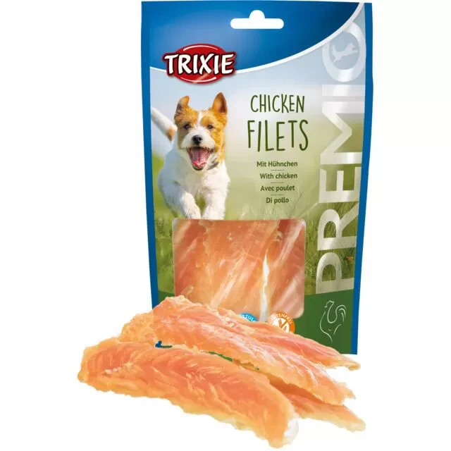 TRIXIE Poslastice za pse Premio Chicken Filets, Piletina, 100 g