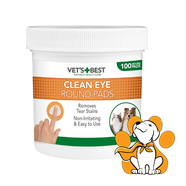 VET'S BEST Tuferi za higijenu očiju pasa Clean Eye Round Pads, 100 komada