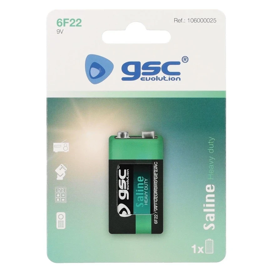 Gsc Zink baterija 6F22, 9V, Blister, 1 komad