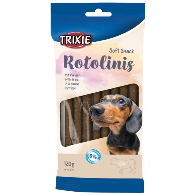TRIXIE Poslastice za pse Soft Snack Rotolinis, Govedina, 12 komada, 120 g