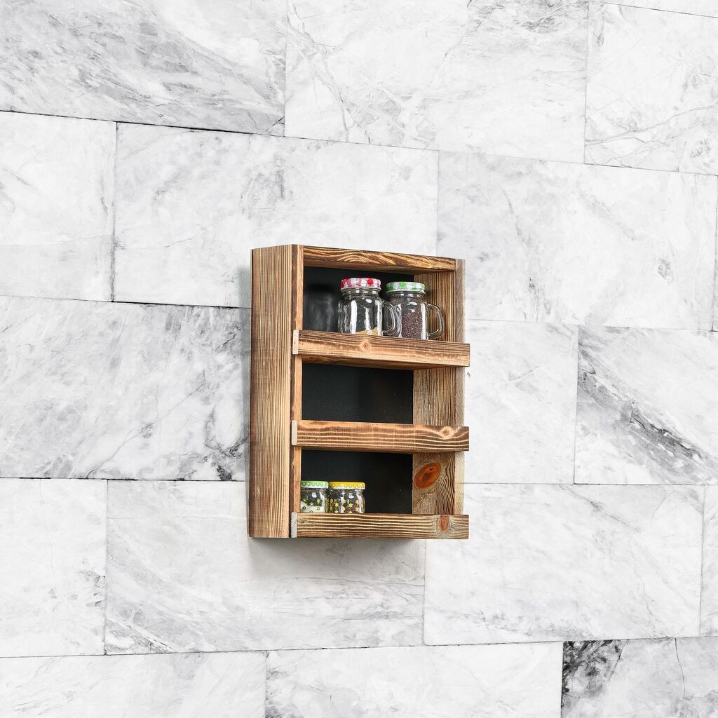 Aberto Design Kuhinjska polica Three Layer Shelf, 28x34x8cm, Braon