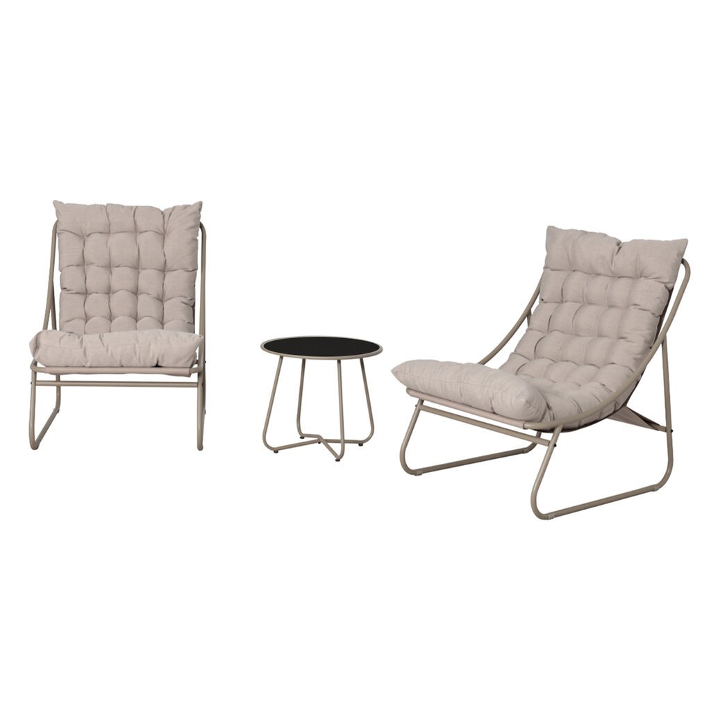 Denis Baštenski set za sedenje od čelika i tekstila, Trodelni