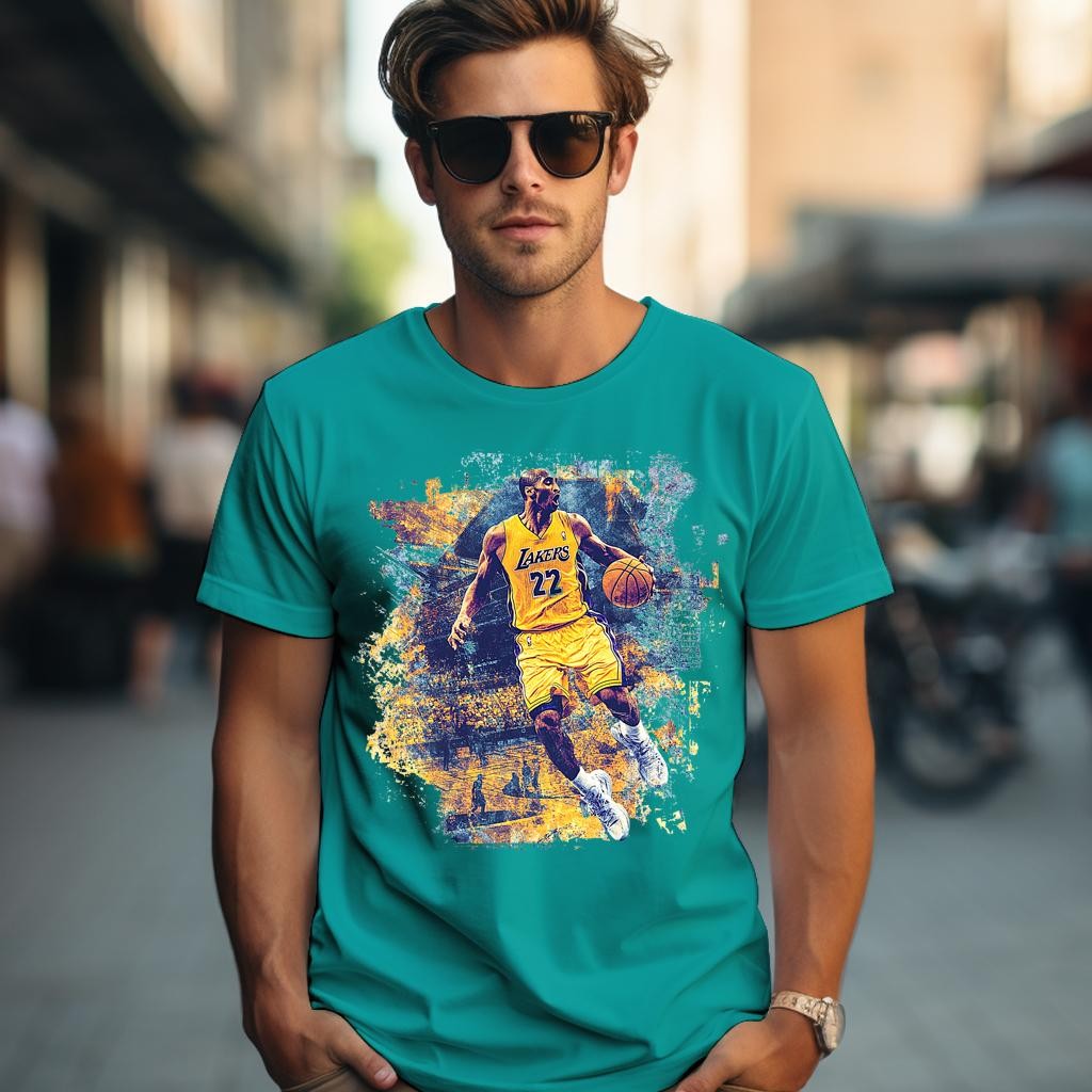 Camiseta Majica sa štampanim printom Cam 991, Muška, Tirkizna