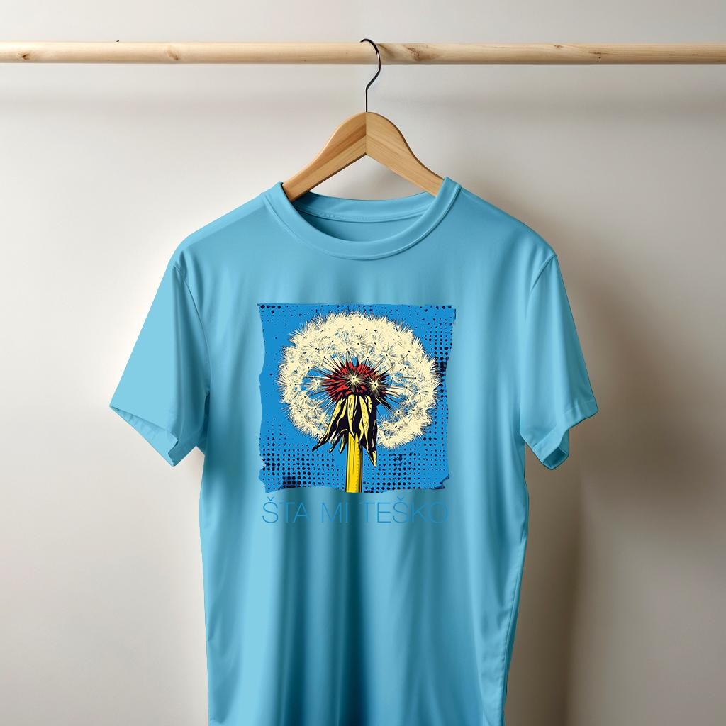 Camiseta Majica sa štampanim printom Cam 966A, Muška, Akvamarin