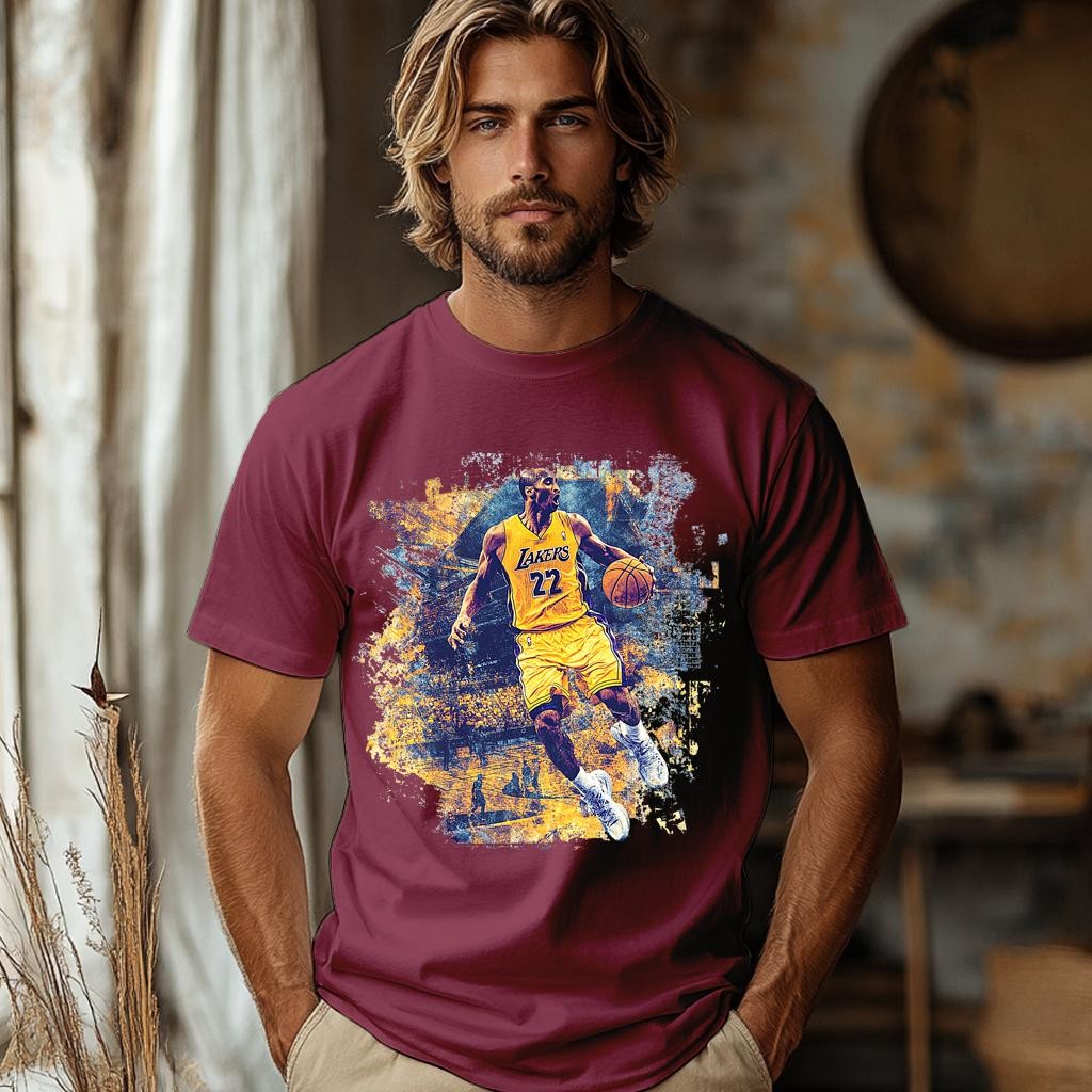 Camiseta Majica sa štampanim printom Cam 991, Muška, Bordo