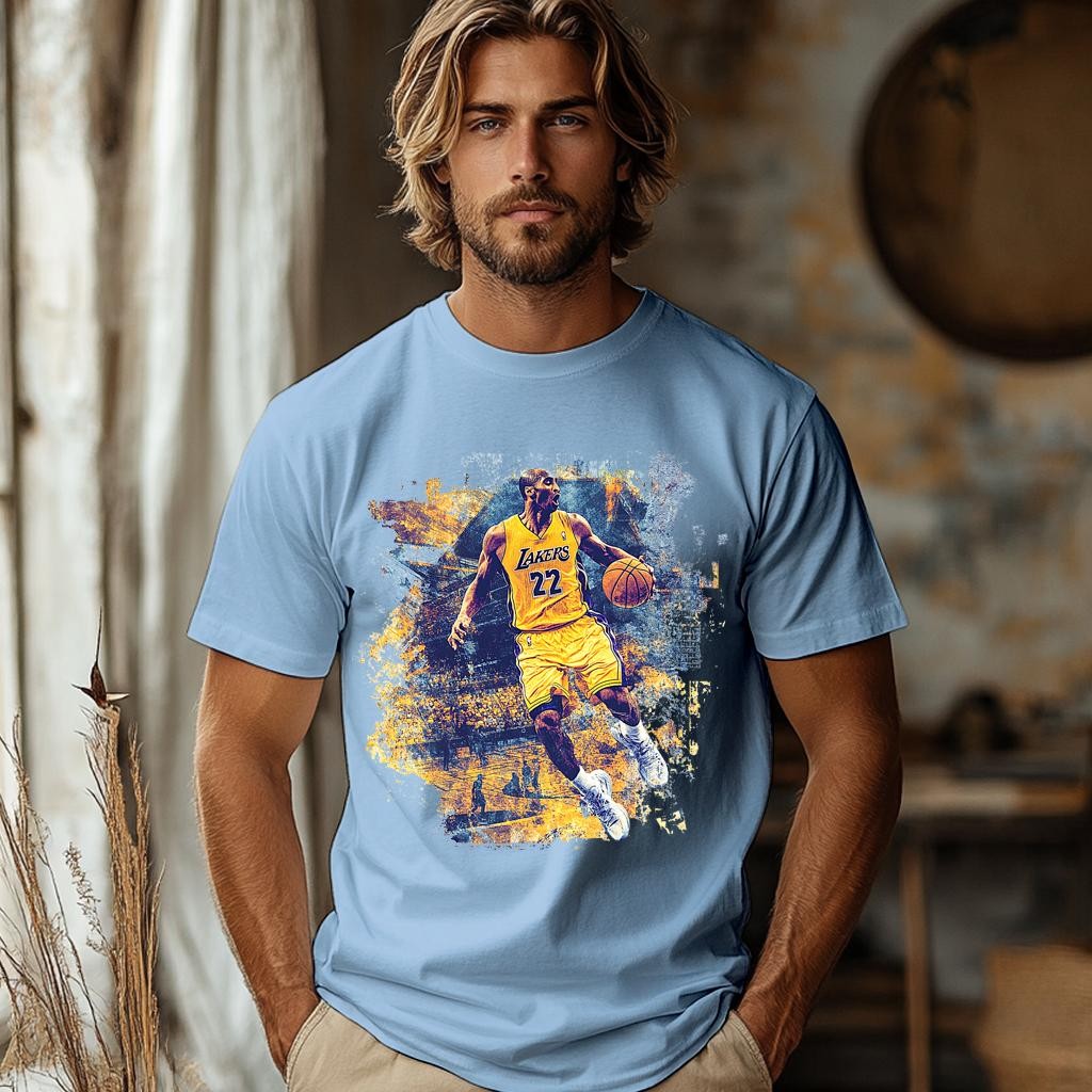 Camiseta Majica sa štampanim printom Cam 991, Muška, Cijan