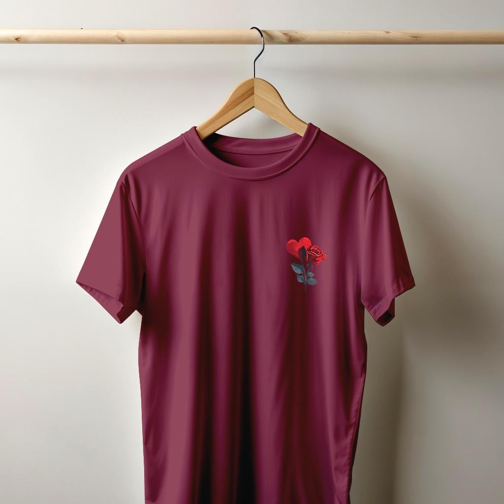 Camiseta Majica sa štampanim printom Cam 880, Unisex, Bordo