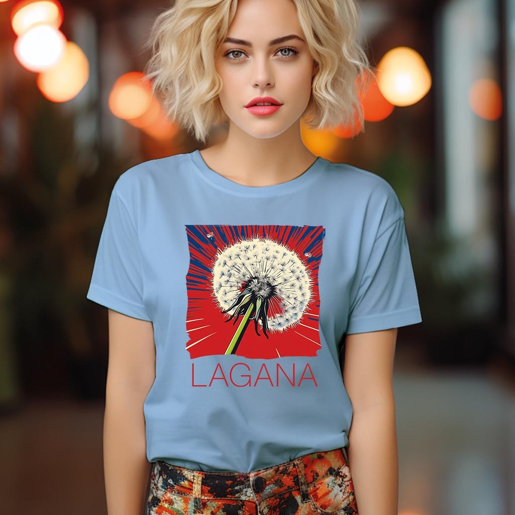 Camiseta Majica sa štampanim printom Cam 966A, Ženska, Cijan