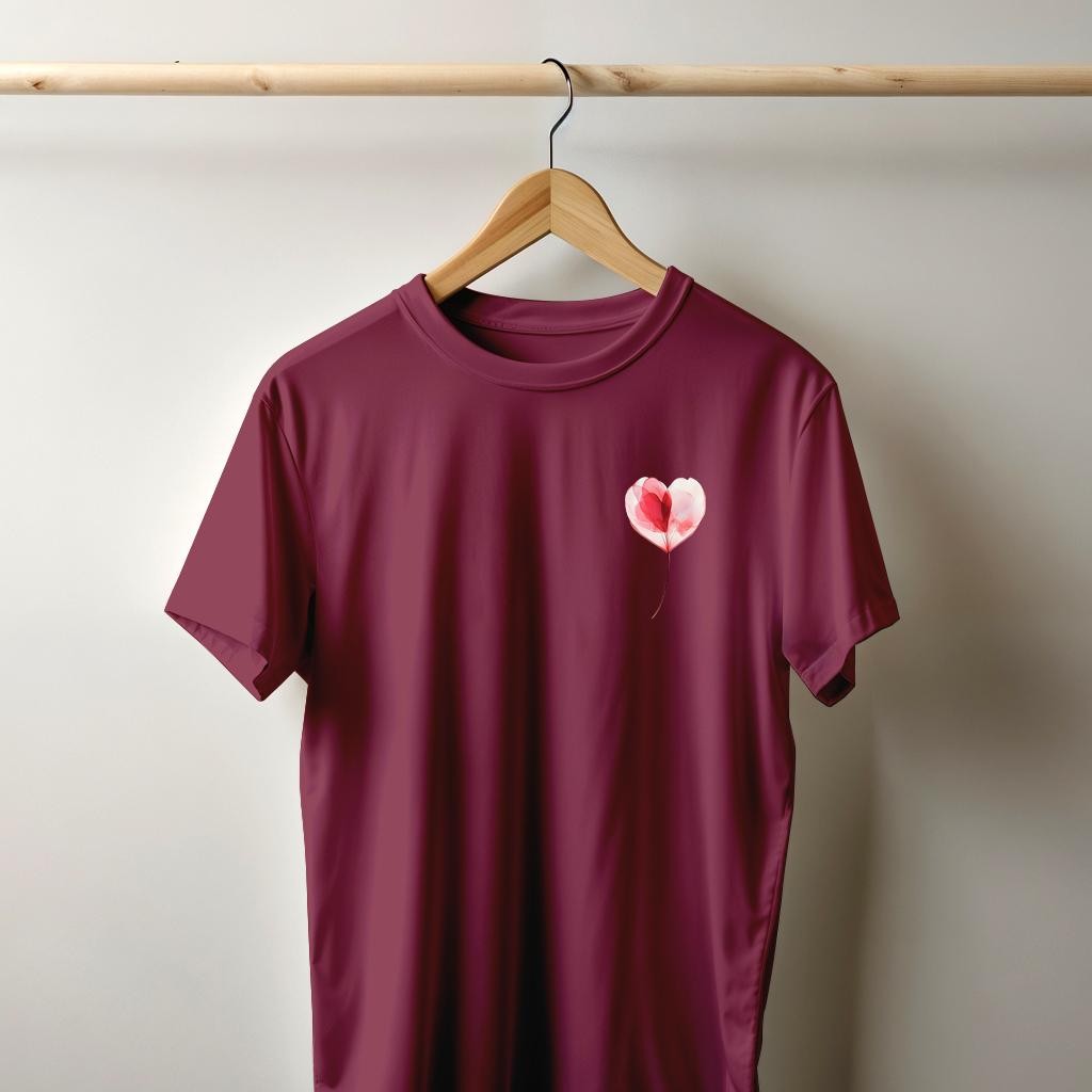 Camiseta Majica sa štampanim printom Cam 874, Unisex, Bordo