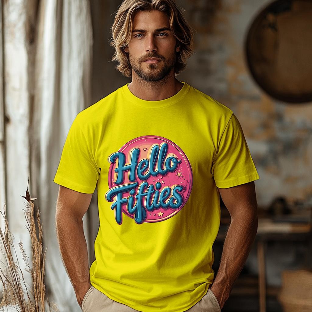 Camiseta Majica sa štampanim printom Cam 906, Muška, Žuta