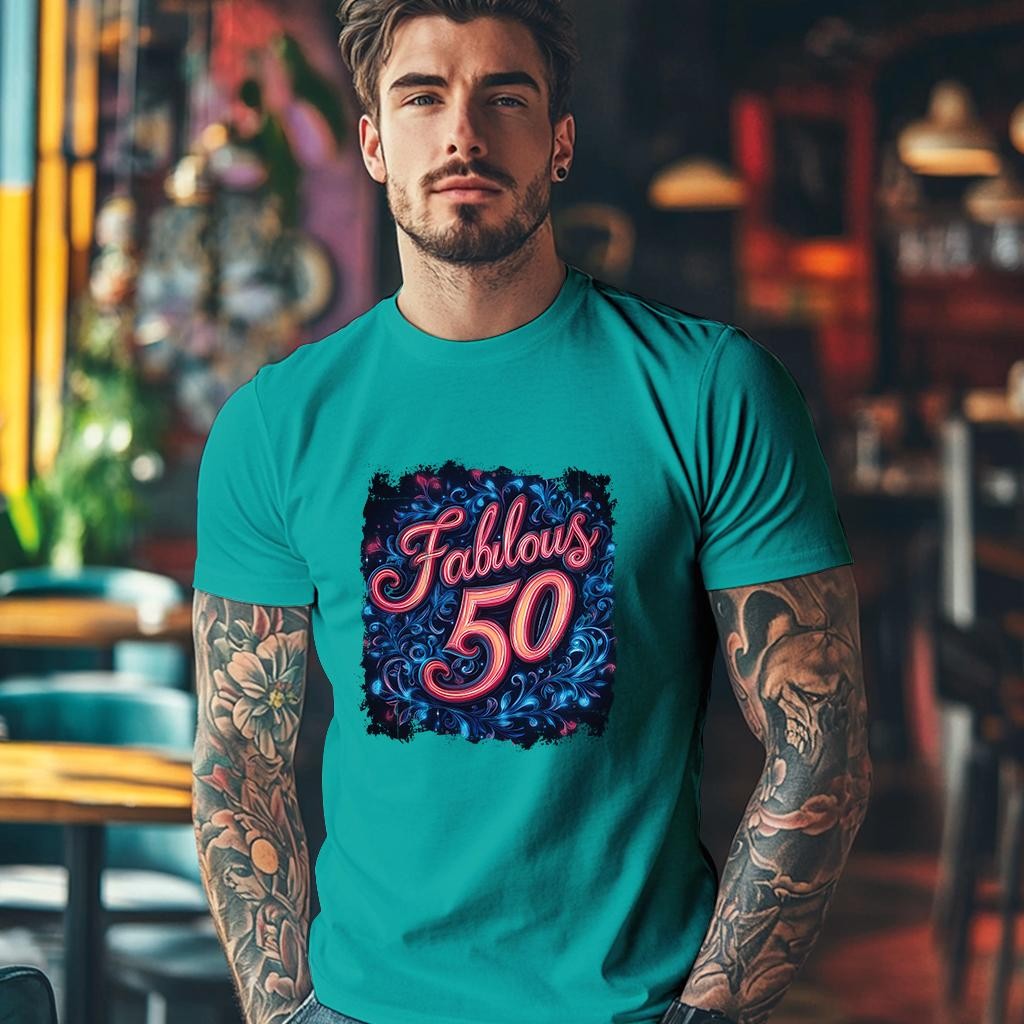 Camiseta Majica sa štampanim printom Cam 908, Muška, Tirkizna