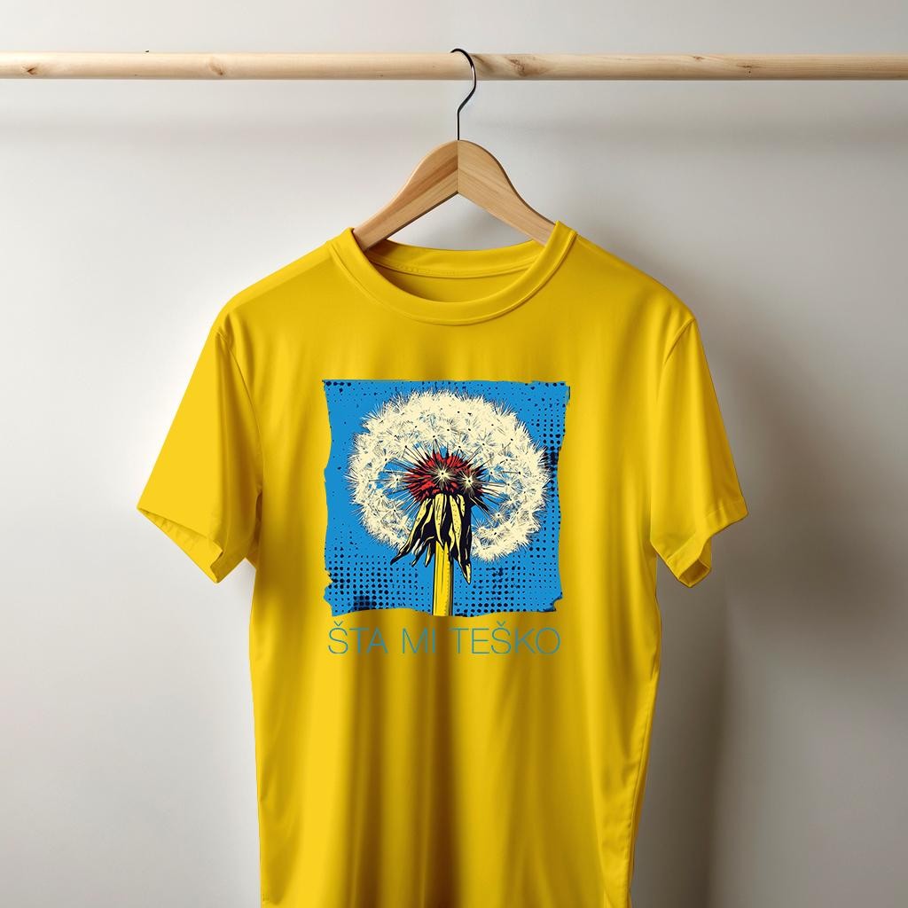 Camiseta Majica sa štampanim printom Cam 967A, Muška, Zlatne boje