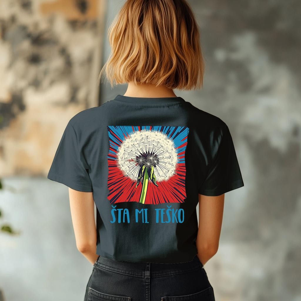 Camiseta Majica sa štampanim printom Cam 965B, Ženska, Teksas