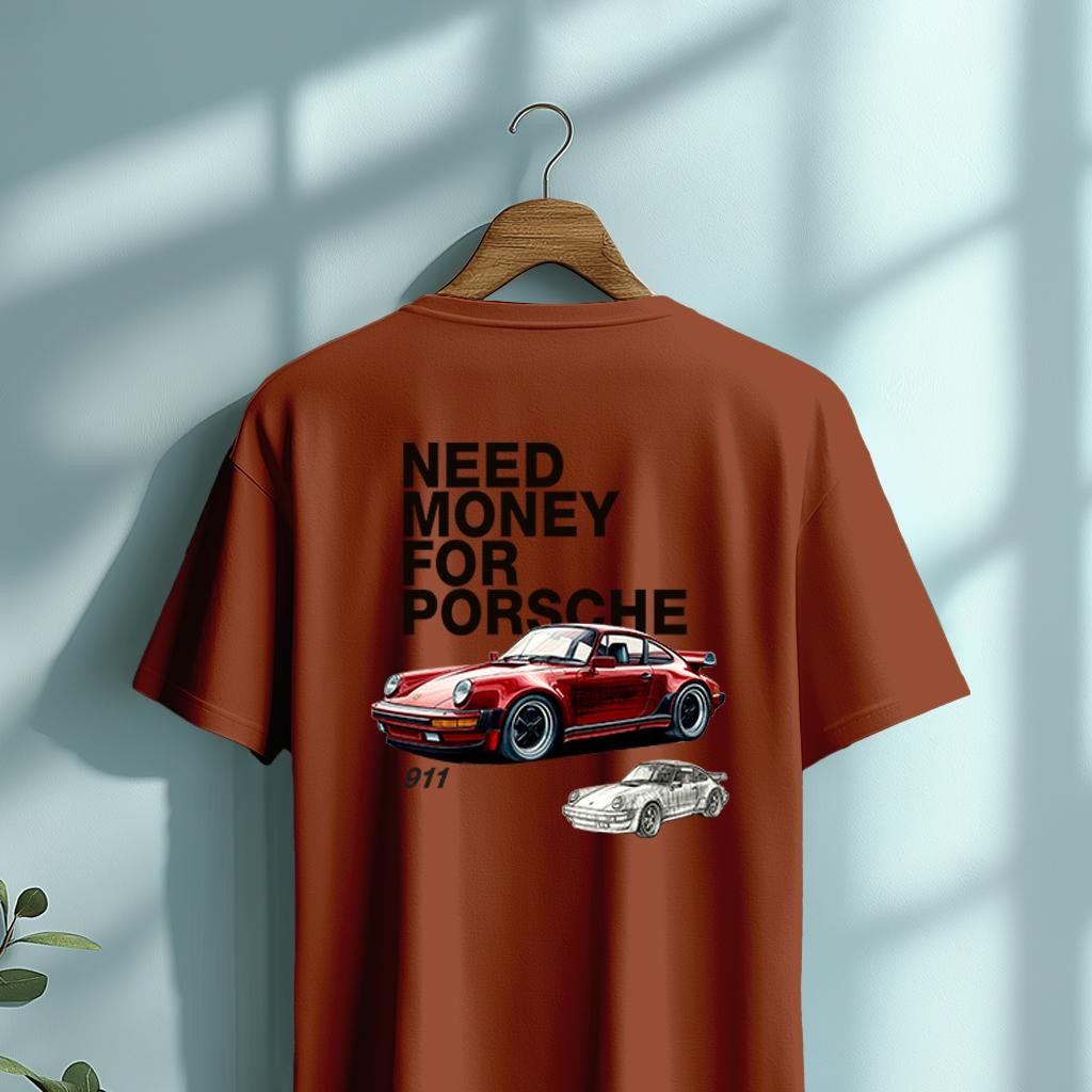 Camiseta Majica sa štampanim printom Cam 911, Muška, Terakota